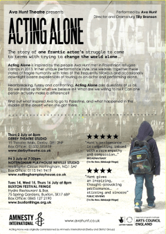 Acting Alone flyer back